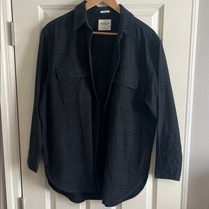 Abercrombie & Fitch Dark Checkered Utility Jacket